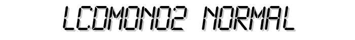 LCDMono2 Normal font